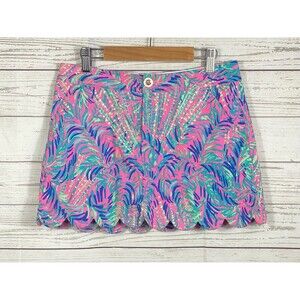 Lilly Pulitzer Skort Shelleidoscope Darci Knit Scalloped Hem Women’s Size 00
